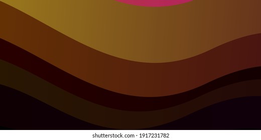 Dark Pink, Yellow vector template with lines. Illustration in halftone style with gradient curves. Design for your business promotion.