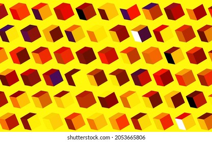 Plantilla vectorial amarillo rosa oscuro con rhombus. Rectángulos sobre fondo abstracto con gradiente colorido. El patrón se puede usar para sitios web.