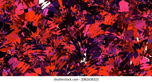 Dark Pink, Yellow vector template with triangle shapes. Web material illustration with colorful abstract triangles. Pattern for promotions.