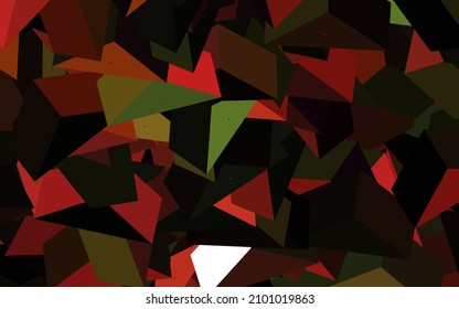 Dark Pink, Yellow vector template with crystals, triangles. Triangles on abstract background with colorful gradient. Best smart design for your business.