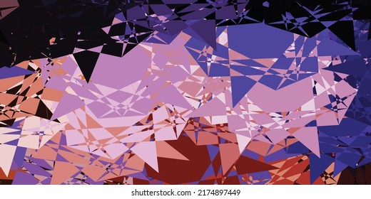 Dunkelrosa, gelbe Vektorvorlage mit dreieckigen Formen. Wunderschöne abstrakte Illustration mit dreieckigen Formen, Formen. Design für Ihre Bildschirmhintergründe.