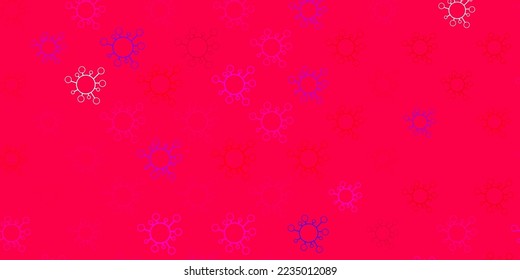 Dark pink, yellow vector template with flu signs. Colorful abstract illustration with gradient medical shapes. Simple drawing against danger fever.