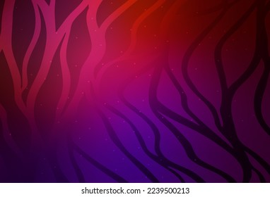 Plantilla de vector amarillo rosa oscuro con líneas. Una brillante ilustración, que consiste en líneas curvas. Nuevo diseño para tu anuncio.