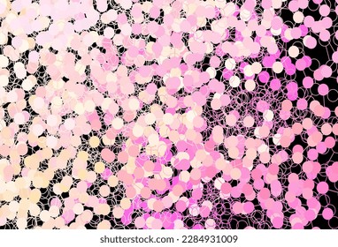 Dark Pink, Yellow vector template with circles. Abstract illustration with colored bubbles in nature style. New template for your brand book.
