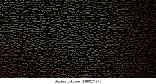 Plantilla vectorial rosa oscuro, amarillo con líneas irregulares. Ilustración en estilo de medio tono con curvas de degradado. Mejor diseño para tu anuncio, afiche, banner.