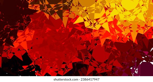 Dark Pink, Yellow vector template with triangle shapes. Triangle shapes with colorful gradient in abstract style. Design for your wallpapers.