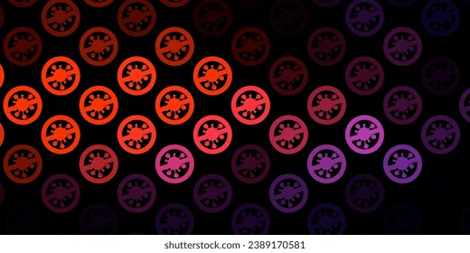 Dark Pink, Yellow vector template with flu signs. Abstract illustration with biological gradient shapes. Simple design against epidemic information.