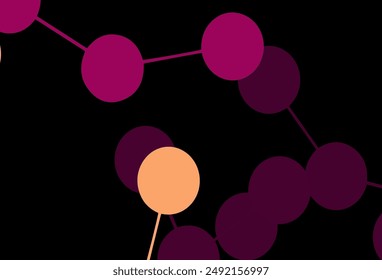 Dark Pink, Yellow vector template with artificial intelligence structure. Shining colorful illustration with real structure of AI. Pattern for  poster, banner of technology.