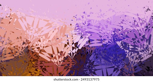 Dunkelrosa, gelbe Vektorgrafik Vorlage mit Dreieck-Formen. Intelligente abstrakte Illustration mit Dreiecksformen im modernen Stil. Muster für Werbeaktionen.