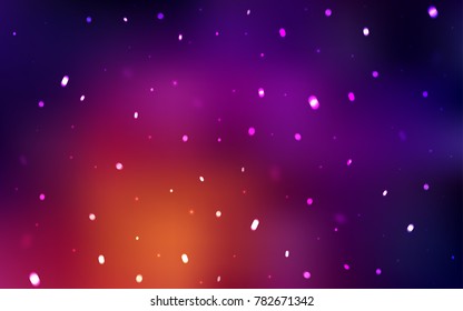Dark Pink, Yellow vector template with ice snowflakes. Shining colored illustration with snow in christmas style. New year design for your business advert.