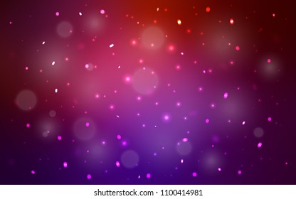 Dark Pink, Yellow vector texture with colored snowflakes. Glitter abstract illustration with crystals of ice. The template can be used as a new year background.