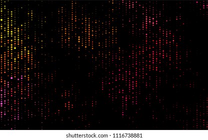 Dark Pink, Yellow vector  texture with disks. Glitter abstract illustration with blurred drops of rain. Beautiful design for your business natural advert.
