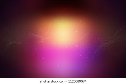 Dark Pink, Yellow vector texture with disks. Modern abstract illustration with colorful water drops. Completely new template for your brand book.