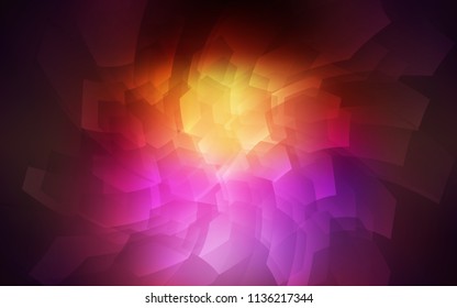 Dark Pink, Yellow vector texture with colorful hexagons. White background with colorful hexagons. Pattern for texture of wallpapers.