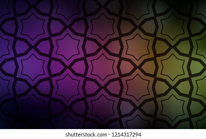 Dark Pink, Yellow vector texture with beautiful stars. Blurred decorative design in simple style with stars. Pattern for new year ad, booklets.