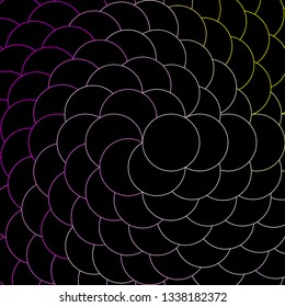 Dark Pink, Yellow vector texture with circles. Abstract colorful disks on simple gradient background. Pattern for business ads.