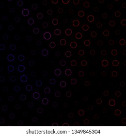 Dark Pink, Yellow vector texture with circles. Abstract decorative design in gradient style with bubbles. Design for your commercials.