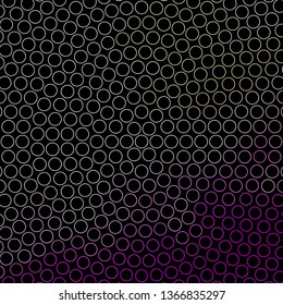 Dark Pink, Yellow vector texture with circles. Abstract colorful disks on simple gradient background. Pattern for wallpapers, curtains.