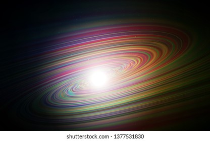 Dark Pink, Yellow vector texture with milky way stars. Space stars on blurred abstract background with gradient. Best design for your ad, poster, banner.
