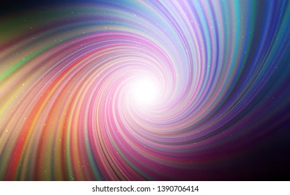 Dark Pink, Yellow vector texture with milky way stars. Shining illustration with sky stars on abstract template. Pattern for astrology websites.