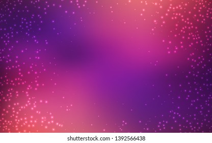 Dark Pink, Yellow vector texture with milky way stars. Shining colored illustration with bright astronomical stars. Smart design for your business advert.