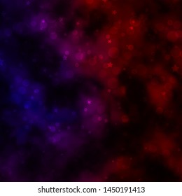 Dark Pink, Yellow vector texture with circles, stars. Abstract illustration with colorful shapes of circles, stars. Template for business cards, websites.