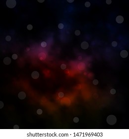 Dark Pink, Yellow vector texture with circles. Glitter abstract illustration with colorful drops. Design for your commercials.