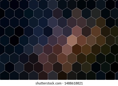 Dark Pink, Yellow vector texture with colorful hexagons. Illustration with set of colorful hexagons. Pattern for ads, leaflets.