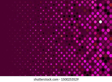 Dark Pink, Yellow vector texture with disks. Modern abstract illustration with colorful water drops. Pattern of water, rain drops.