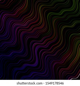 Dark Pink, Yellow vector texture with wry lines. Brand new colorful illustration with bent lines. Pattern for ads, commercials.