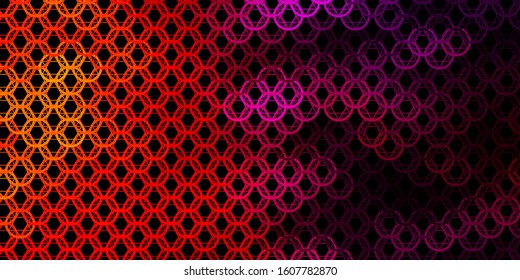 Dark Pink, Yellow vector texture with religion symbols. Illustration with magical signs of spiritual power. Best design halloween events.