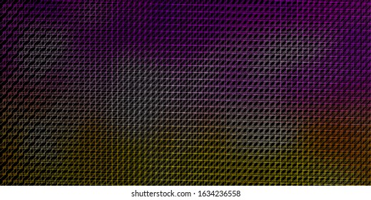 Dark Pink, Yellow vector texture with lines. Colorful gradient illustration with abstract flat lines. Pattern for booklets, leaflets.