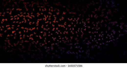 Dark Pink, Yellow vector texture with religion symbols. Colorful mystic symbols with a gradient in ancient style. Simple base for your occult design.