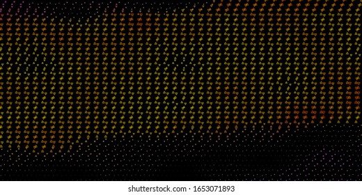 Dark Pink, Yellow vector texture with religion symbols. Colorful mystic symbols with a gradient in ancient style. Best design halloween events.