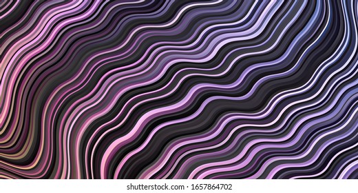 Dark Pink, Yellow vector texture with curves. Colorful abstract illustration with gradient curves. Pattern for websites, landing pages.
