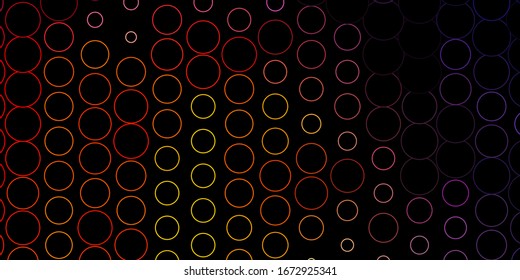 Dark Pink, Yellow vector texture with disks. Modern abstract illustration with colorful circle shapes. New template for a brand book.