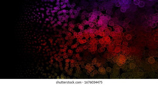 Dark Pink, Yellow vector texture with religion symbols. Abstract illustration with gothic gradient shapes. Simple base for your occult design.