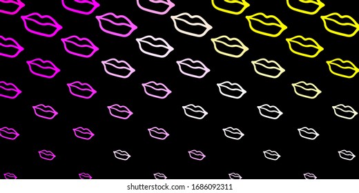 Dark Pink, Yellow vector texture with women's rights symbols. Simple design in abstract style with women’s rights activism. Design for International Women’s Day.