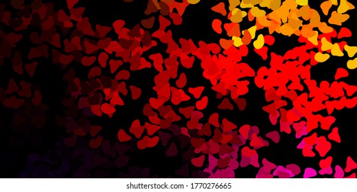 Textura vectorial amarilla rosa oscuro con formas memphis. Ilustración con formas coloridas en estilo abstracto. Diseño moderno para tus anuncios.