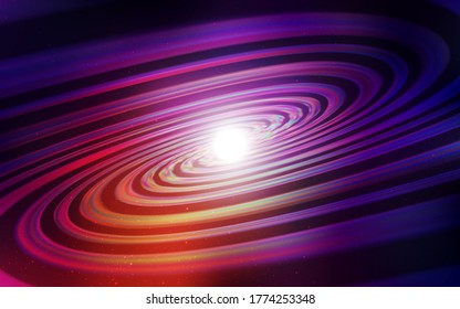 Dark Pink, Yellow vector texture with milky way stars. Shining colored illustration with bright astronomical stars. Pattern for astrology websites.
