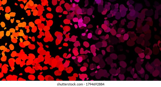 Dark pink, yellow vector texture with memphis shapes. Simple design in abstract style with gradient forms. Modern design for your ads.