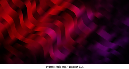 Dark Pink, Yellow vector texture with curves. Brand new colorful illustration with bent lines. Best design for your ad, poster, banner.