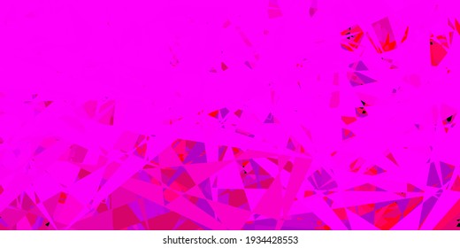 Textura vectorial amarilla rosa oscuro con triángulos aleatorios. Ilustración con formas triangulares coloridas abstractas. Una adición fácil a sus comerciales.