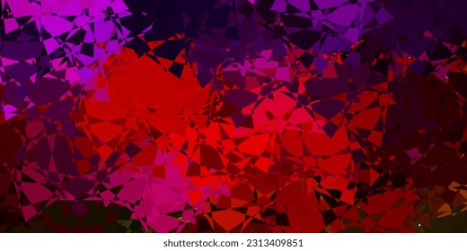 Pink oscuro, textura vectorial amarilla con triángulos aleatorios. Ilustración con formas triangulares coloridas abstractas. Iniciar diseño para el insperarión.