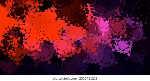 Dark Pink, Yellow vector texture with random triangles. Simple design in abstract style with triangles, lines. Template for commercials.