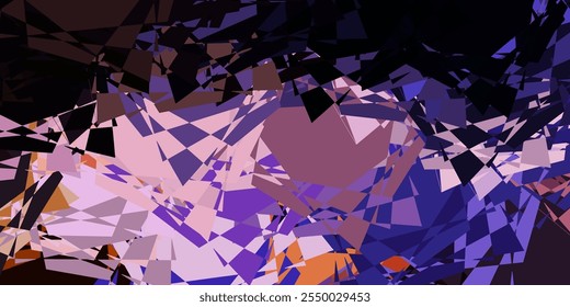 Rosa oscuro, textura de Vector amarillo con triángulos aleatorios. Ilustración abstracta excepcional con gama de triángulos coloridos. Patrón para promociones.