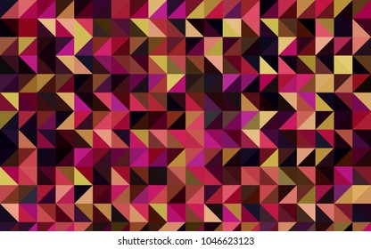 Dark Pink, Yellow vector triangle mosaic background. Creative illustration in halftone style with gradient. Brand-new design for your business.