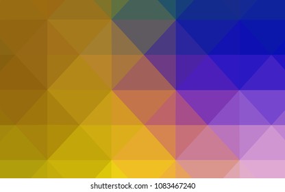 Dark Pink, Yellow vector triangle mosaic texture. Colorful illustration in abstract style with triangles. Brand new design for your business.
