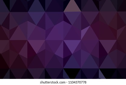 Dark Pink, Yellow vector triangle mosaic template. A completely new color illustration in a polygonal style. A new texture for your web site.