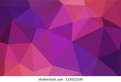 Dark Pink, Yellow vector triangle mosaic cover. Modern abstract illustration with triangles. Brand new design for your business.